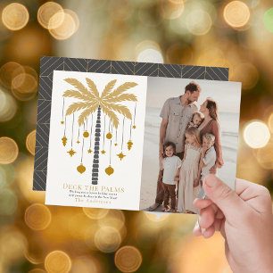 Deck the Palms Golden Palm Tree Navidad Foto