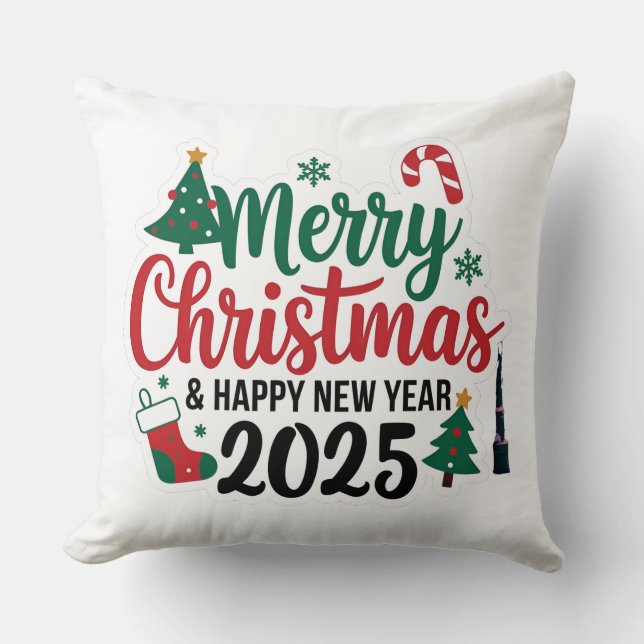 Declaración de Año Nuevo: Cojín decorativo de 2025 (Anverso)