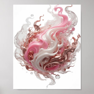 Declaración de arte abstracto plateado icónico