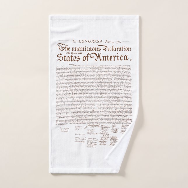 Declaración de Independencia de EE. UU. (Toalla de mano)