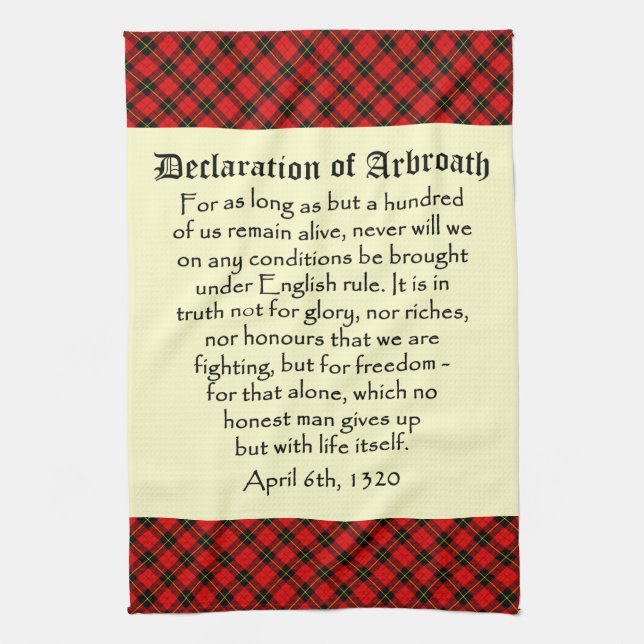 Declaración de la toalla de té del tartán de (Vertical)