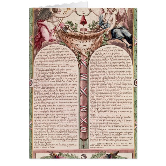 Declaración de las derechas del hombre, 1793 (Frente)