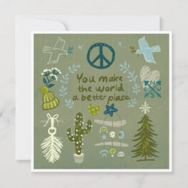 Declaración de vacaciones Tarjeta de regalo de Pea