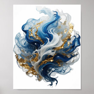Declaración Diseño de arte abstracto plateado