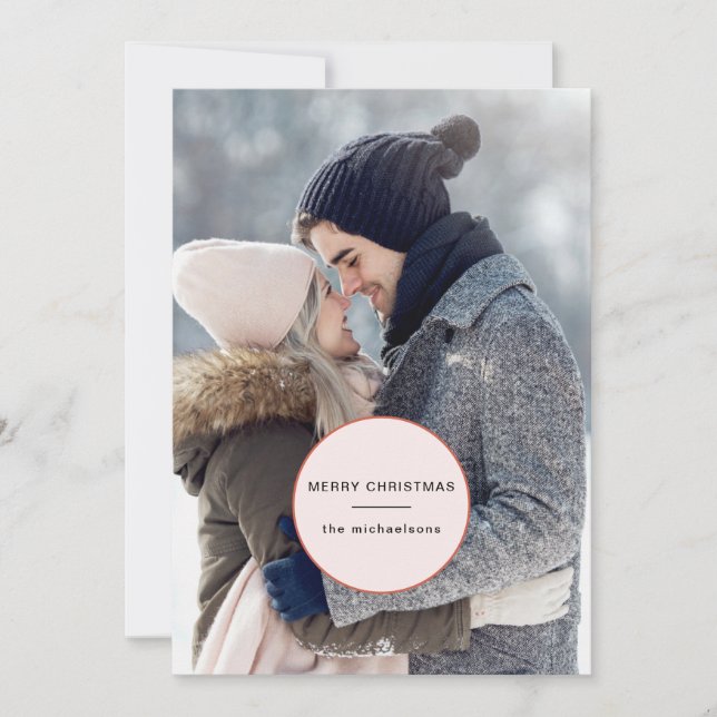 Declaración simple Feliz Navidad dos fotos (Anverso)