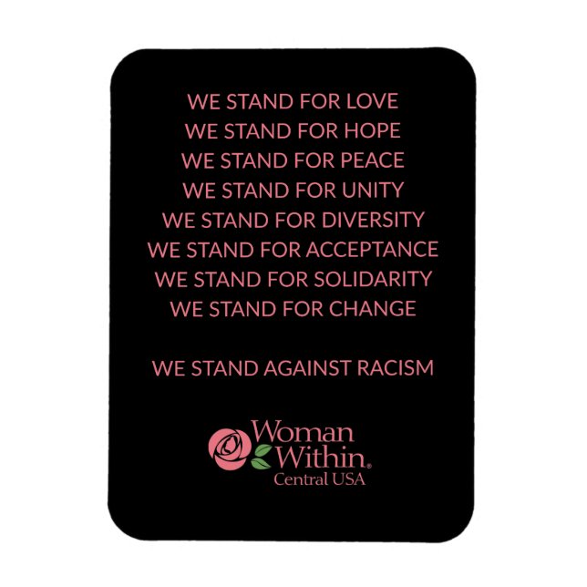 Declaración sobre la diversidad en el imán - Mujer (Vertical)