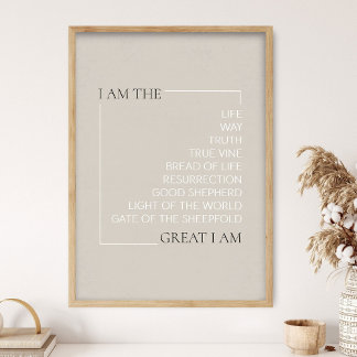 Declaraciones de Jesús Yo Soy, Póster de Jesús, Pa