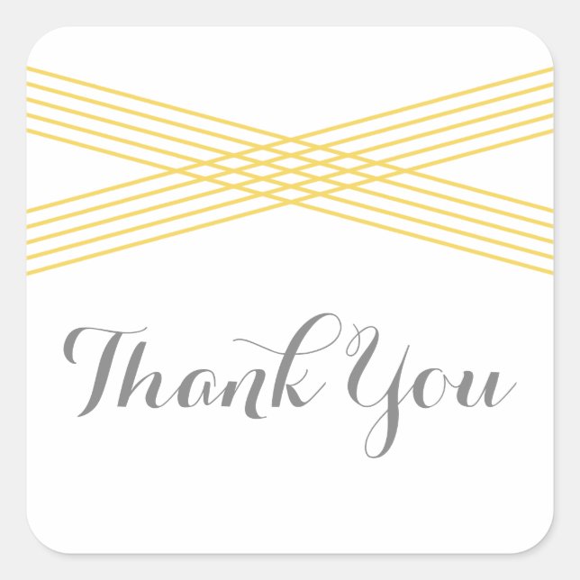 Deco Amarillo Moderno Gracias Pegatinas (Anverso)