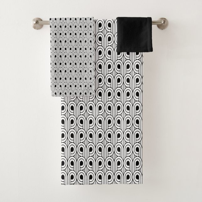 Deco de arte blanco y negro con patrones (In situ)