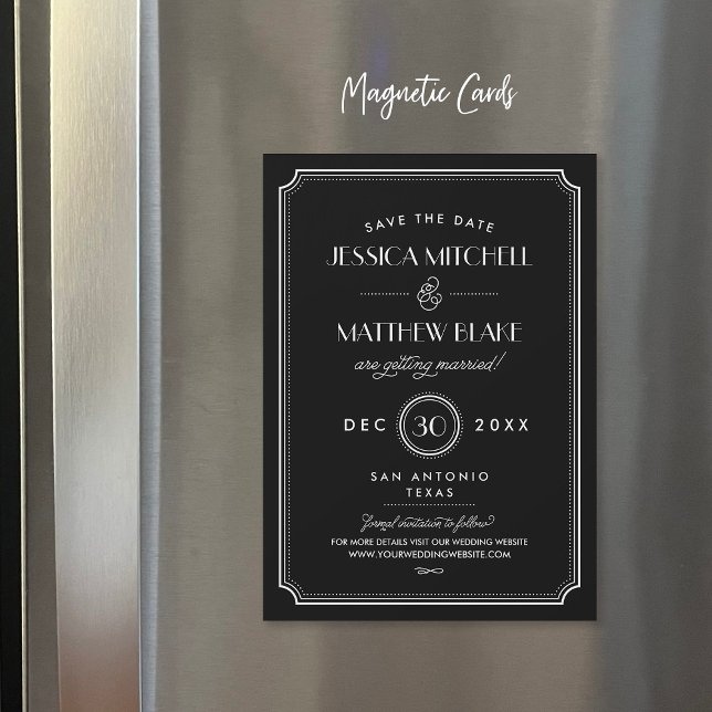 Deco de arte blanco y negro salva la fecha (Subido por el creador)