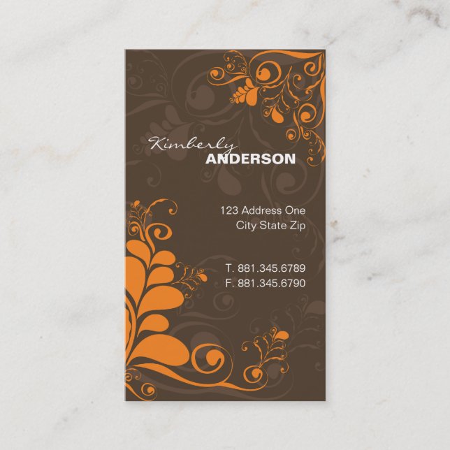 Deco deja a naturaleza de los remolinos la tarjeta (Anverso)