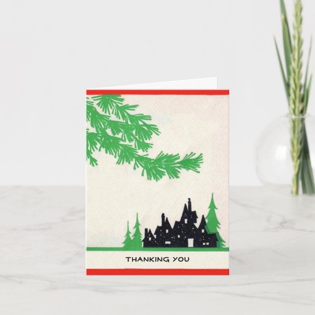 Deco día festivo gracias tarjeta de bienvenida (Anverso)