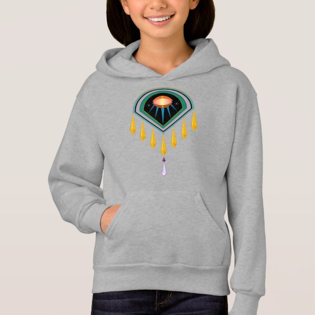 Deco Espacio Huevo Niños Pullover Hoodie (Anverso)