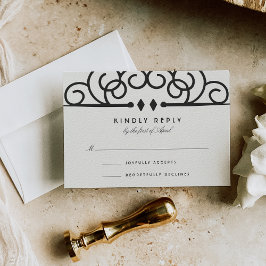 Deco Flourish Wedding RSVP