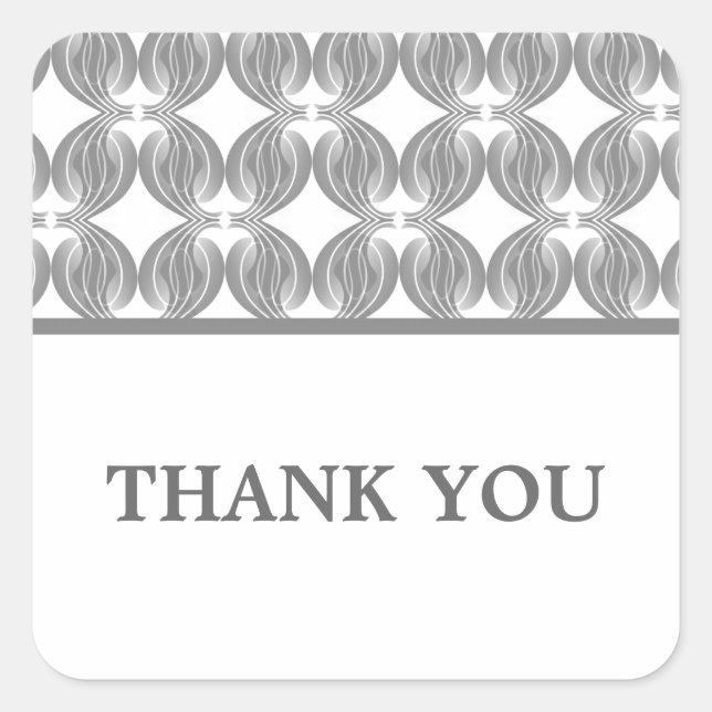 Deco Gris Moderno Gracias Pegatinas (Anverso)