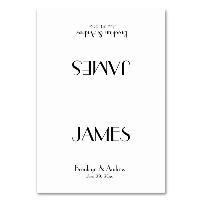 Deco mínimo de tarjetas Bodas blancas (Anverso)