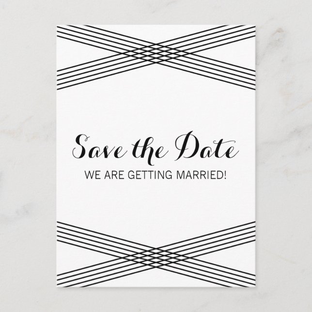 Deco moderno blanco negro salva la postal de la fe (Anverso)