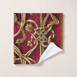 décor médiéval rouge et or