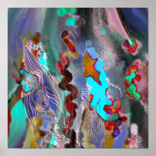 Decoración a la moda del poster de arte Digital Re