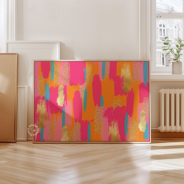 Decoración abstracta rosa para dormitorio universi ( )