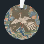 Decoración antigua china de aves<br><div class="desc">Pájaro blanco - Esta imagen está basada en un tapiz textil vintage de bordado chino de un pájaro blanco. El original está en el Museo Metropolitano. Esta es una reproducción fotográfica de la tapicería de trabajo de agujas,  no del trabajo de agujas real.</div>