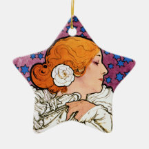 Decoración Art Nouveau vintage de Mucha