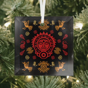Decoración artística azteca mexicana en casa