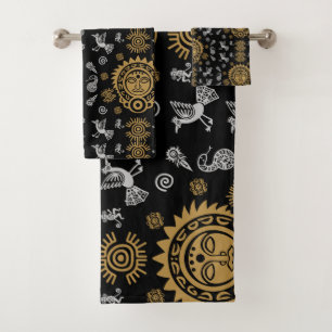 Decoración artística azteca mexicana en casa