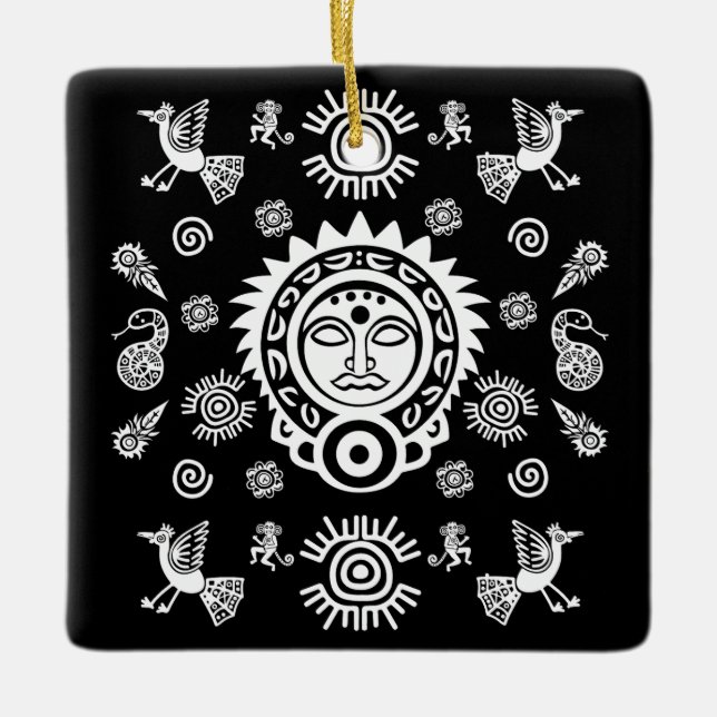 Decoración artística azteca mexicana en casa (Anverso)