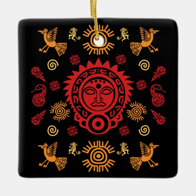 Decoración artística azteca mexicana en casa (Anverso)