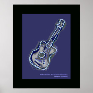 decoración artística de guitarra acústica