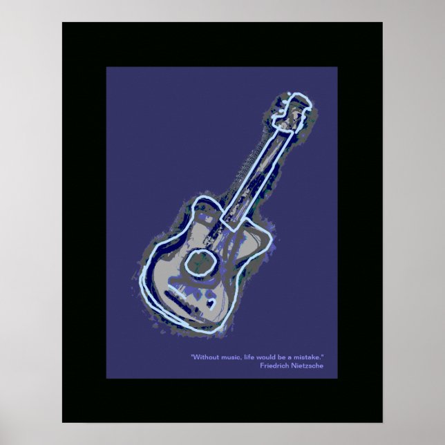 decoración artística de guitarra acústica (Frente)