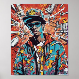 Decoración artística de pared arte de graffiti dig