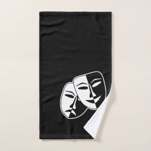 Decoración blanco y negro del baño del drama del