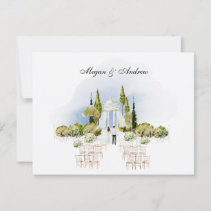 Decoración boda del jardín Invitación