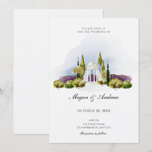 Decoración boda del jardín Invitación
