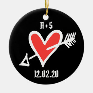 Decoración cerámica de amor personalizada