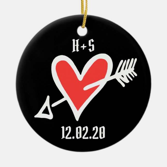 Decoración cerámica de amor personalizada (Frente)