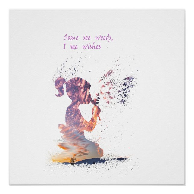 Decoración chica y acuarela de Dandelion (Anverso)