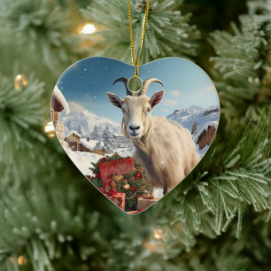 Decoración con adornos de cabra, regalos para los