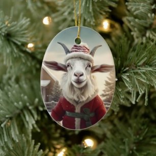 Decoración con adornos de cabra, regalos para los