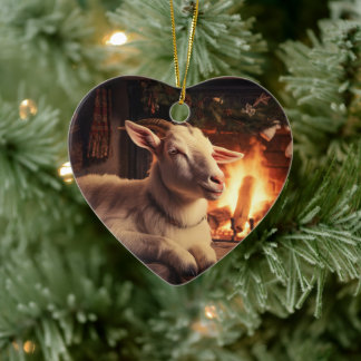 Decoración con adornos de cabra, regalos para los 