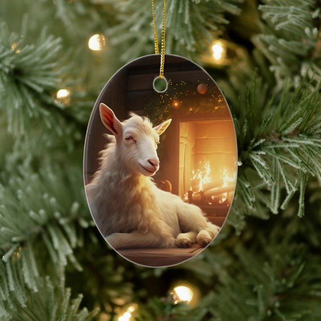 Decoración con adornos de cabra, regalos para los  (Árbol)