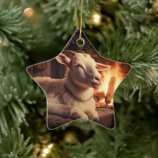 Decoración con adornos de cabra, regalos para los 