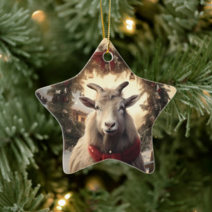 Decoración con adornos de cabra, regalos para los