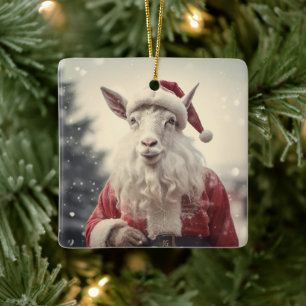 Decoración con adornos de cabra, regalos para los 