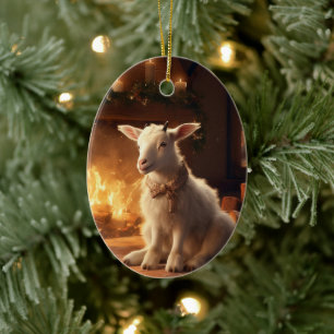 Decoración con adornos de cabra, regalos para los 