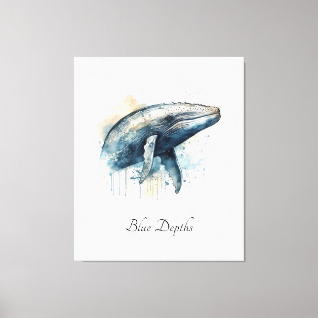 Decoración costera de ballena azul para paredes (Anverso)