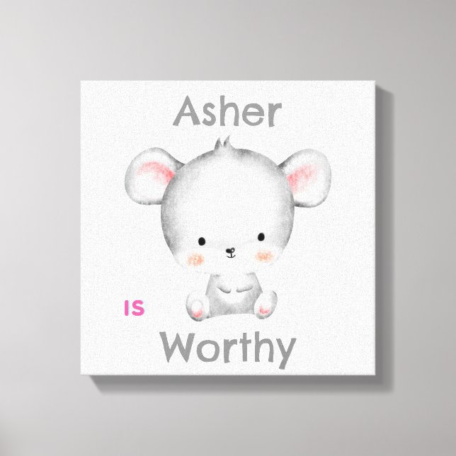 Decoración de afirmación personalizada para niños  (Anverso)