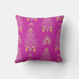 decoración de almohadas rosa india mandala